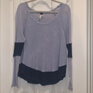 Free People Blue Stitch Sweater